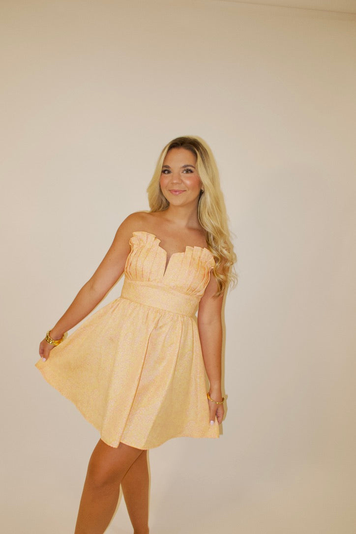 Petal Jacquard Mini Dress