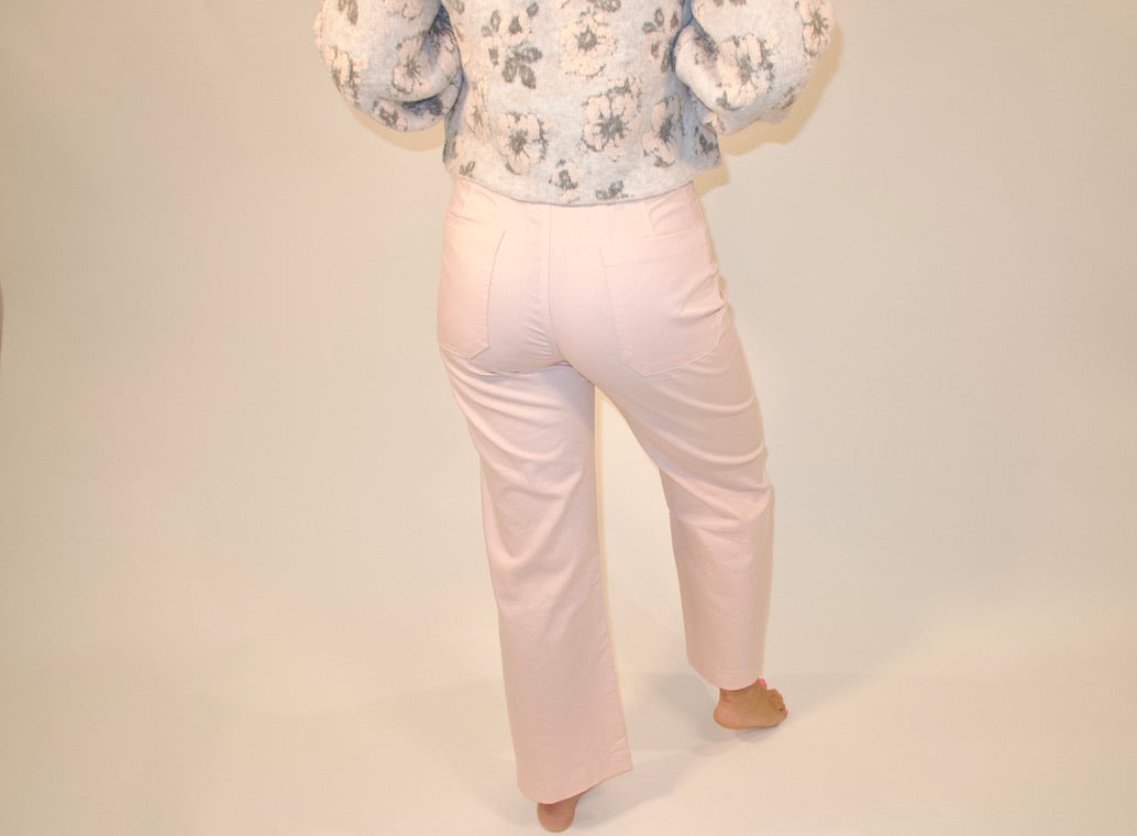 Shoreline Crop Pants Pink