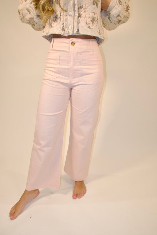 Shoreline Crop Pants Pink